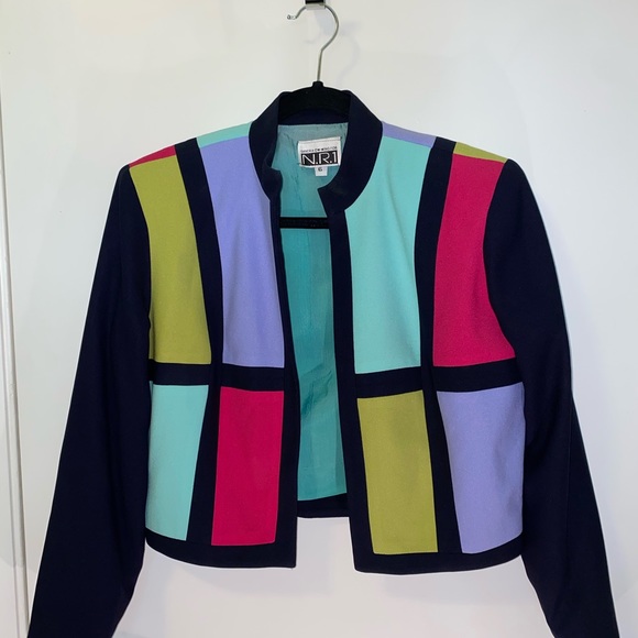 Colorful 80s Blazer | SANDRA OW-WING for N.R.1 - Picture 2 of 5